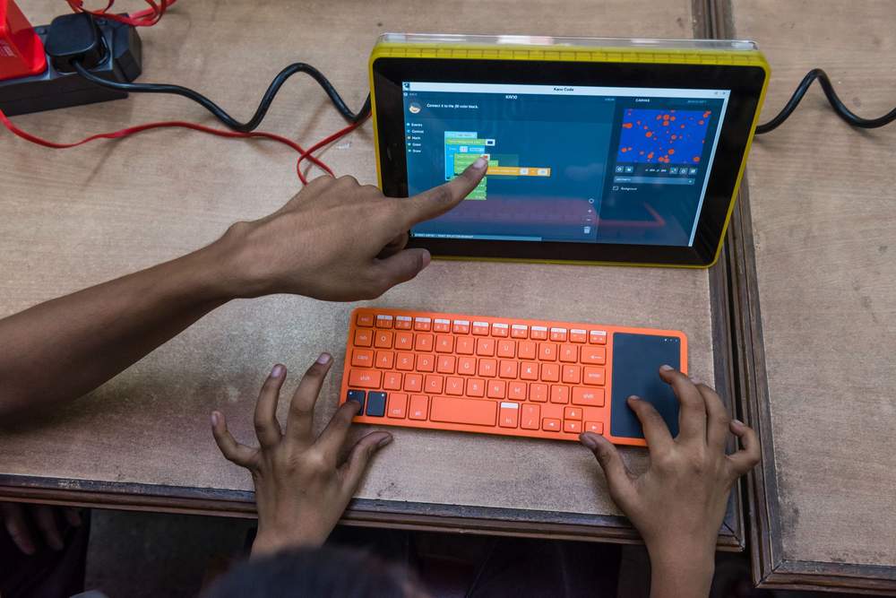 Kano Computer Kits allow children to build a PC, and use software challenges to explore, hack, make music, and build apps.The Kano is powered by the Raspberry Pi. Kano Computer Kits allow children to build a PC, and use software challenges to explore, hack, make music, and build apps.The Kano is powered by the Raspberry Pi.