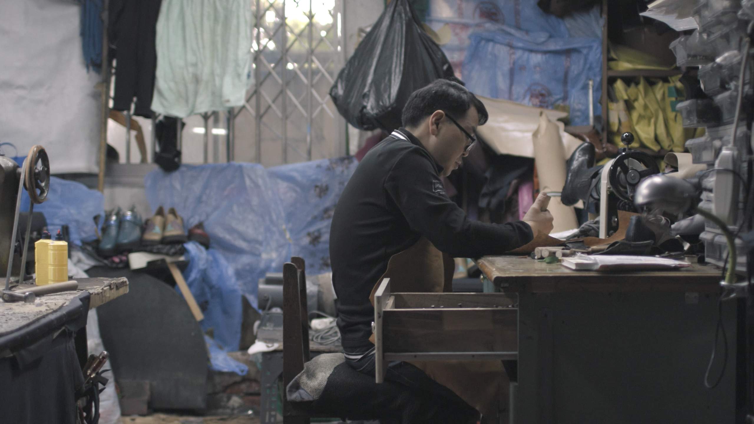 A shoemaker in Seoul, Korea.