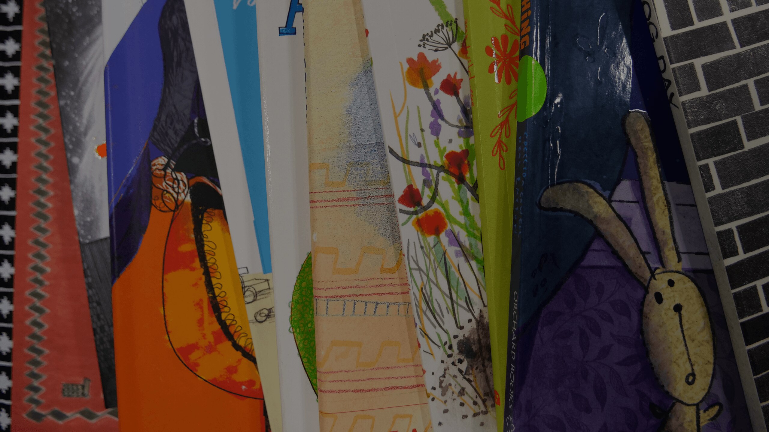 Drawings piled on top of each other.